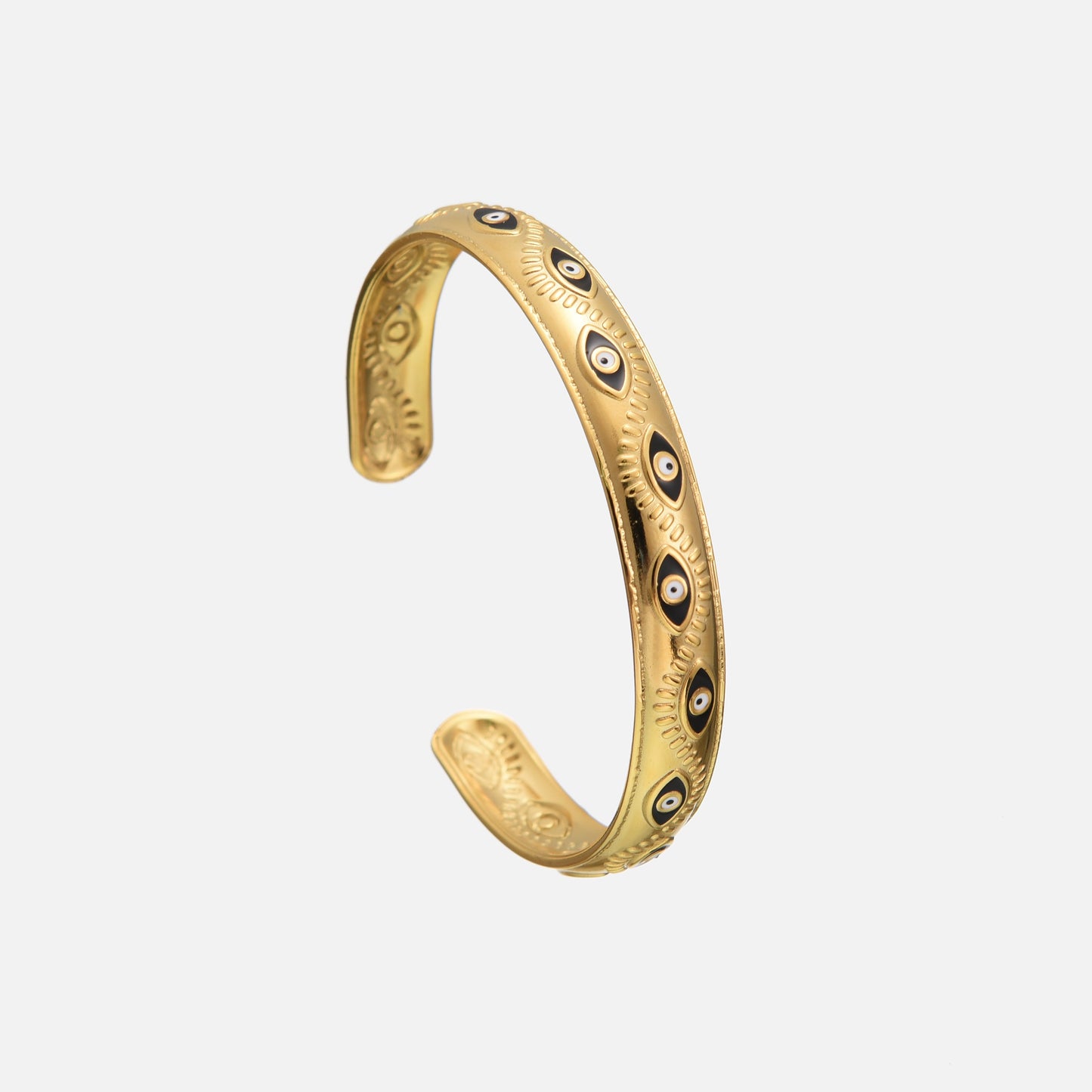 ✨ Evil Eye Armreif – Edelstahl Gold (in 1 Woche lieferbar)
