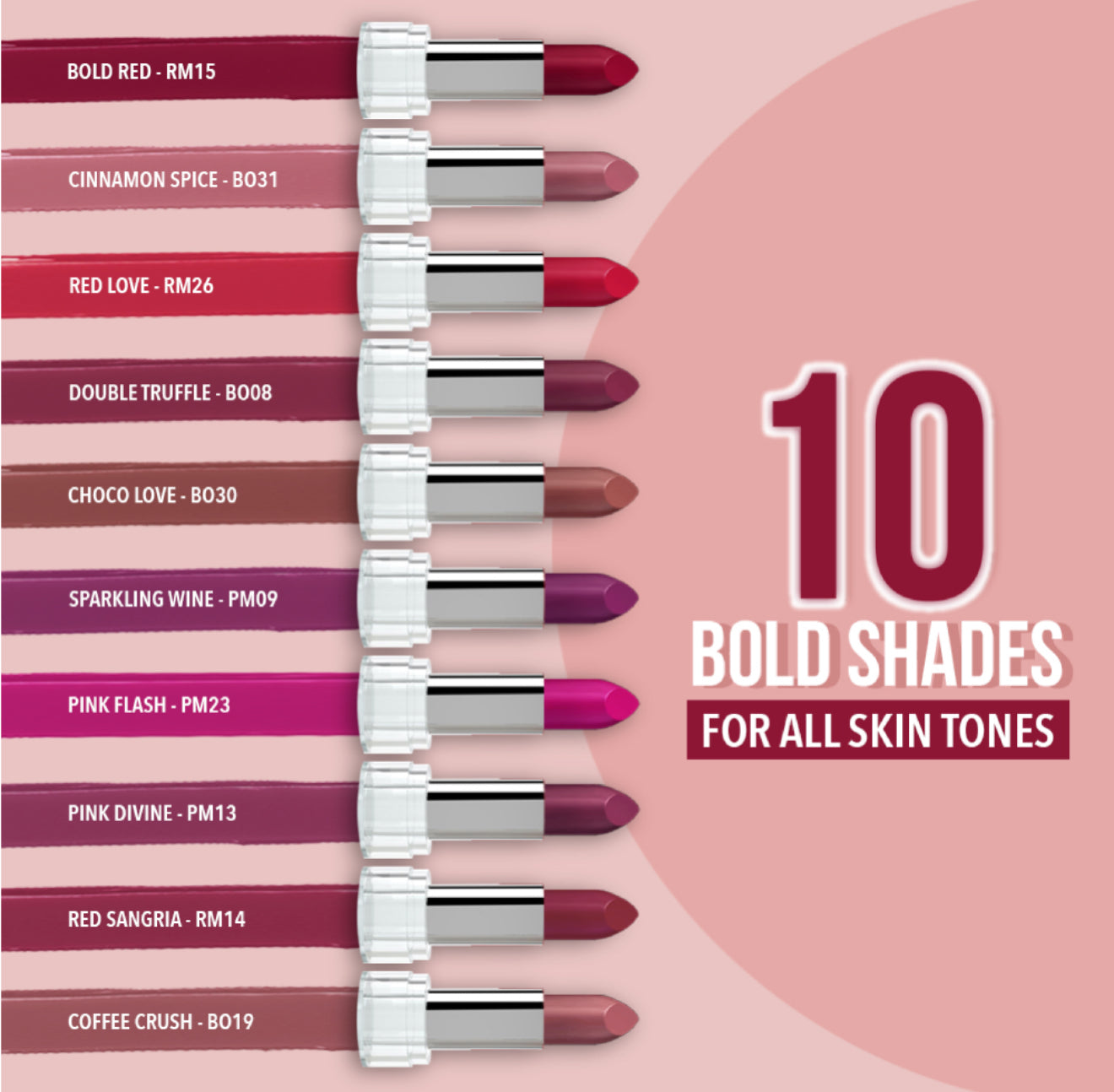 Blue Heaven – Matte Love Mini Lipsticks (10er-Set)