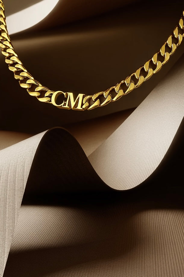 ✨ Personalisierte 18K vergoldete Kette – mit deinen 2 Wunschbuchstaben in Gold oder Silber ✨