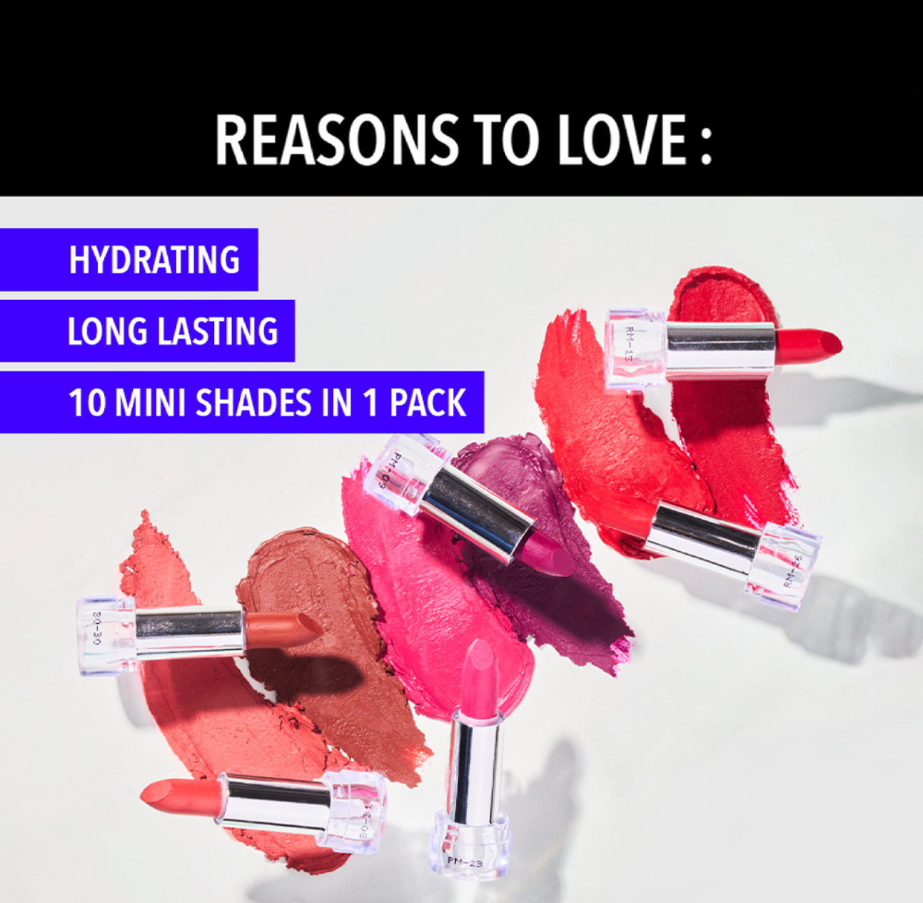 Blue Heaven – Matte Love Mini Lipsticks (10er-Set)