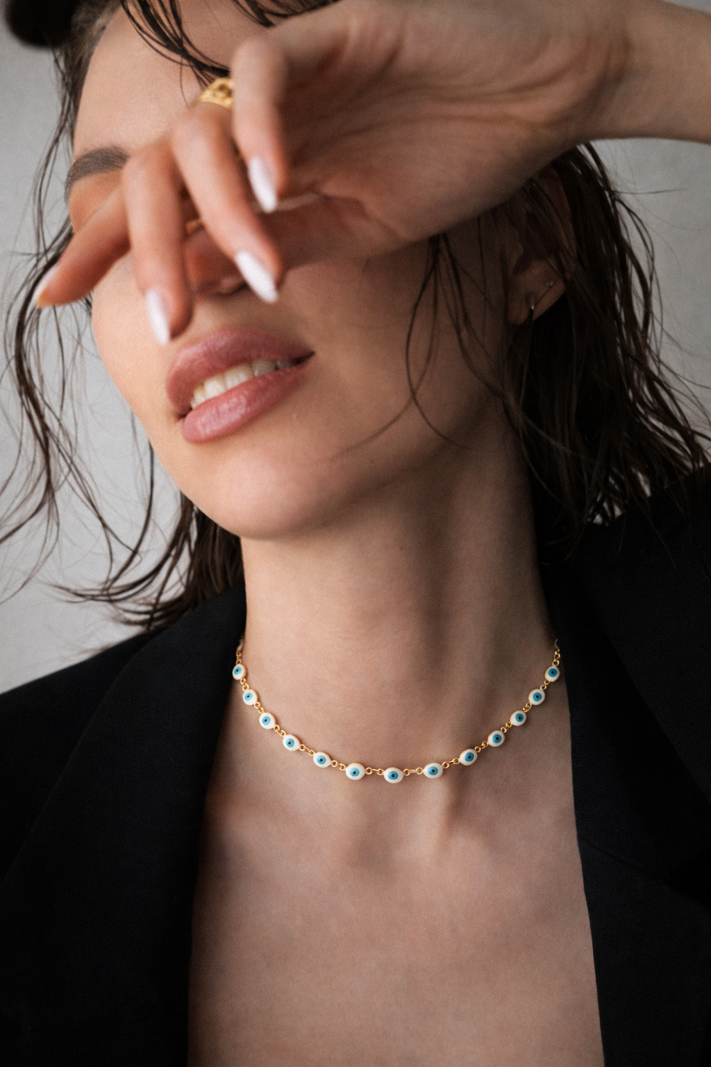 Edelstahlkette mit Nazar-Auge – filigran & schützend