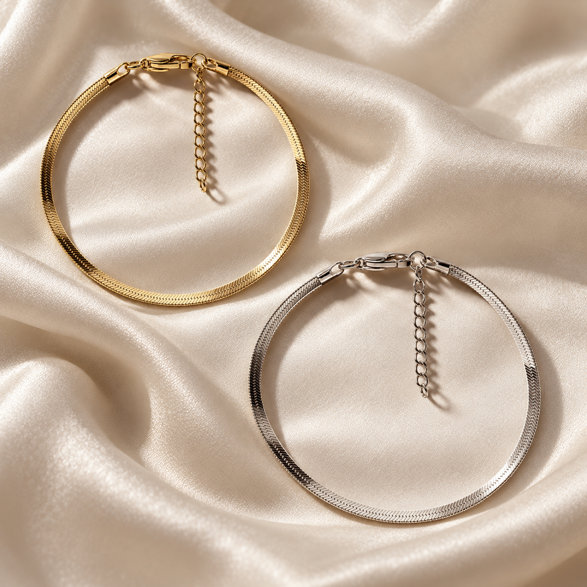 Flat Shine – Edelstahl-Armband in Gold & Silber