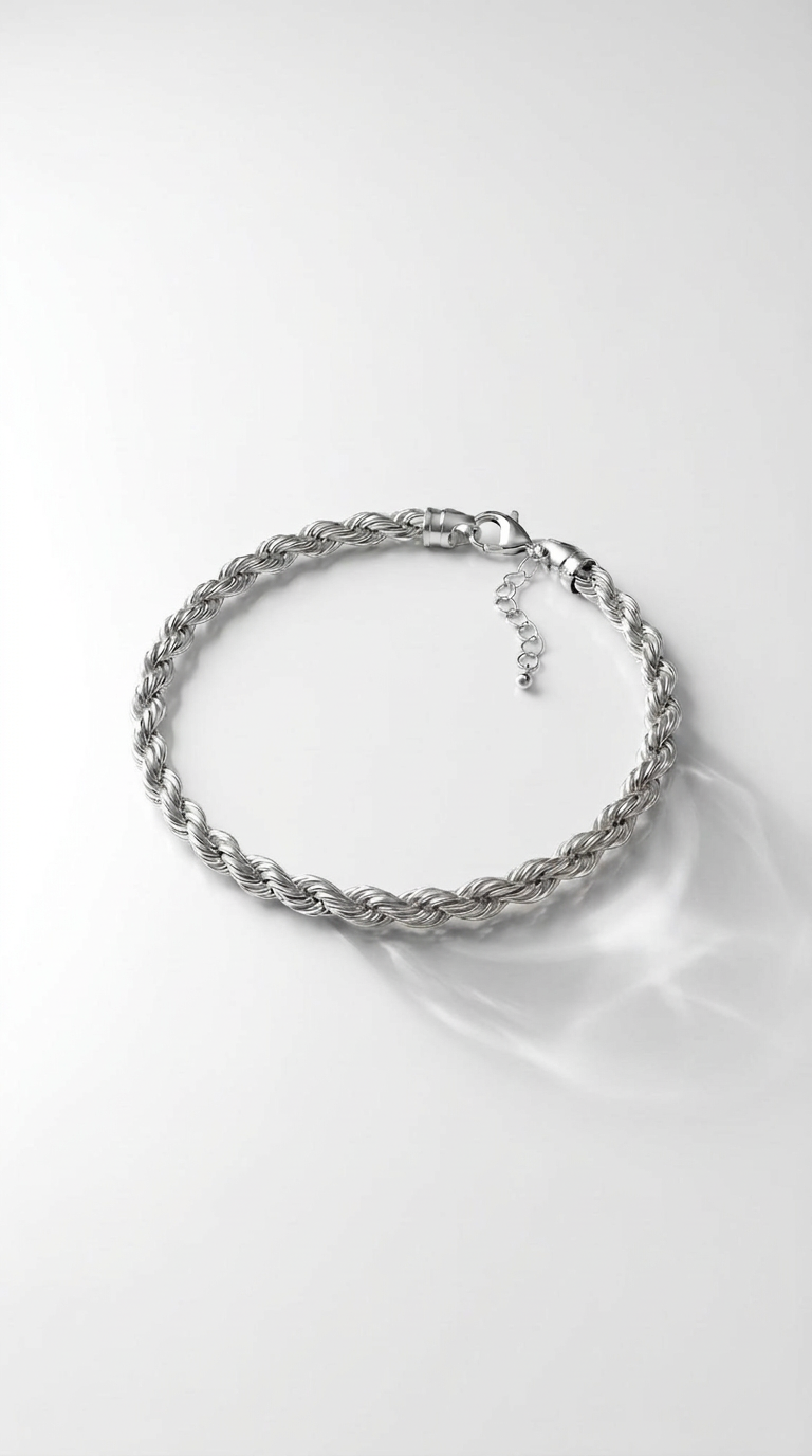 Elegantes gedrehtes Armband – Edelstahl (Gold & Silber)