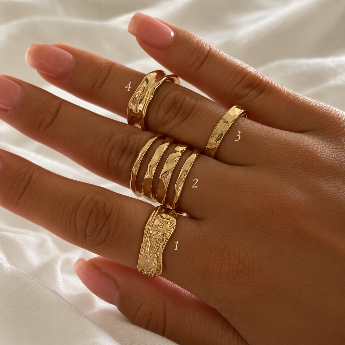 Golden Texture – Ringe 1–4 Mengenrabatt