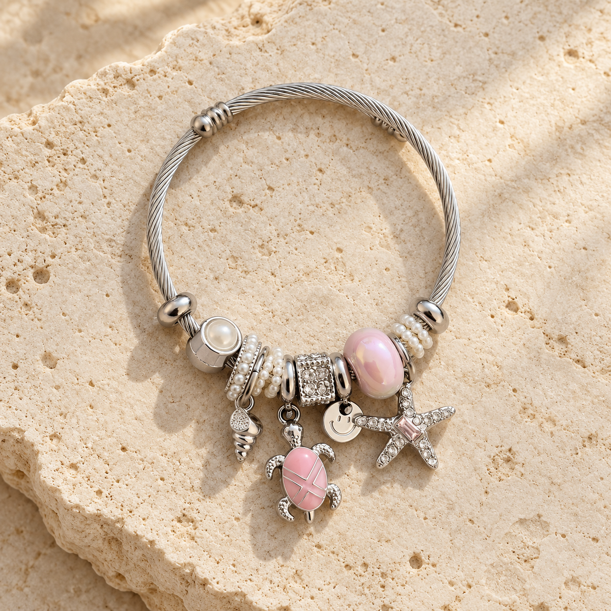 OCEAN PINK CHARM BRACELET