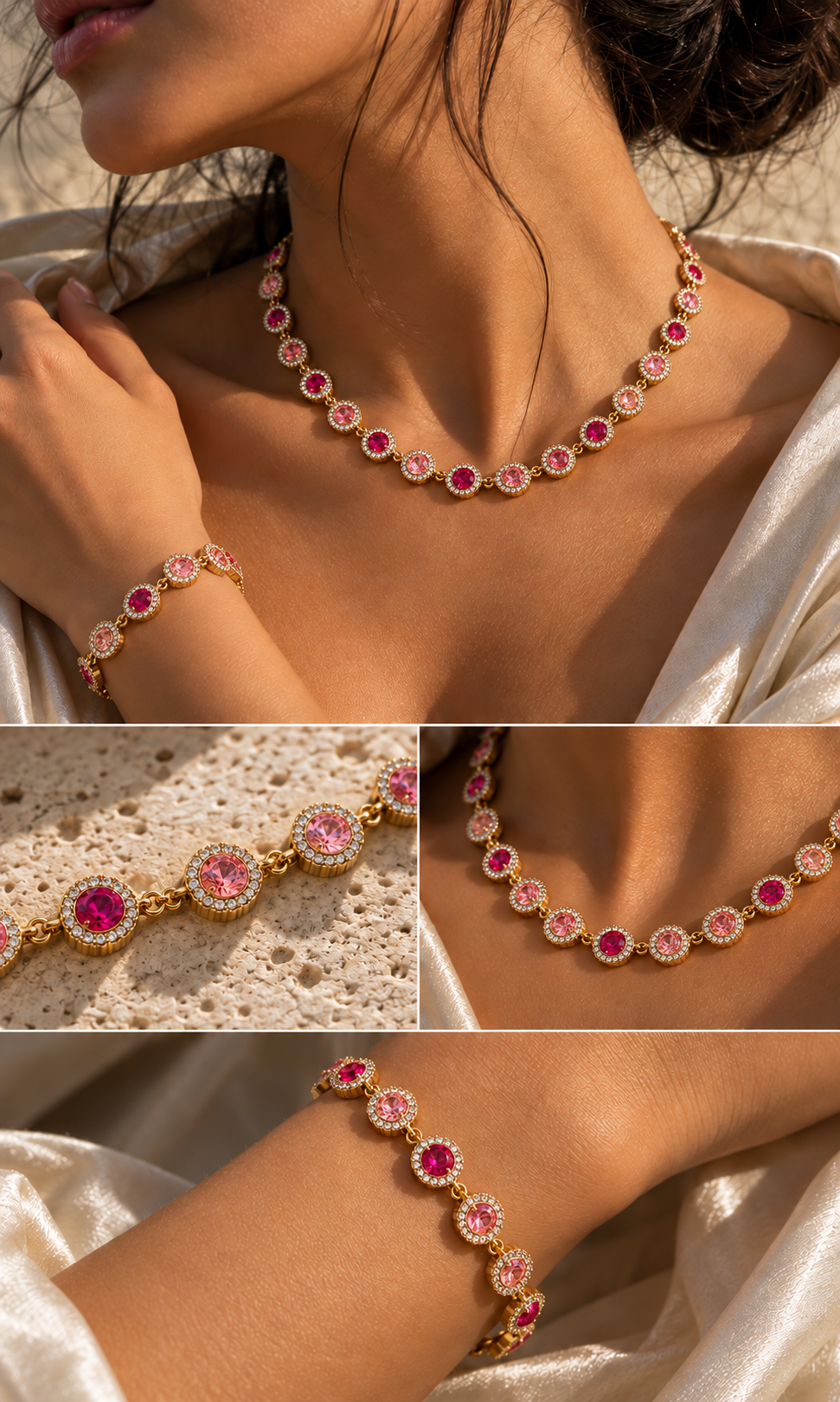 Rosé Glow – Kette & Armband
