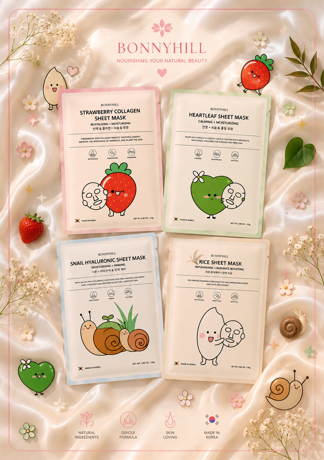 Korean Sheet Masks – einzeln erhältlich ✨