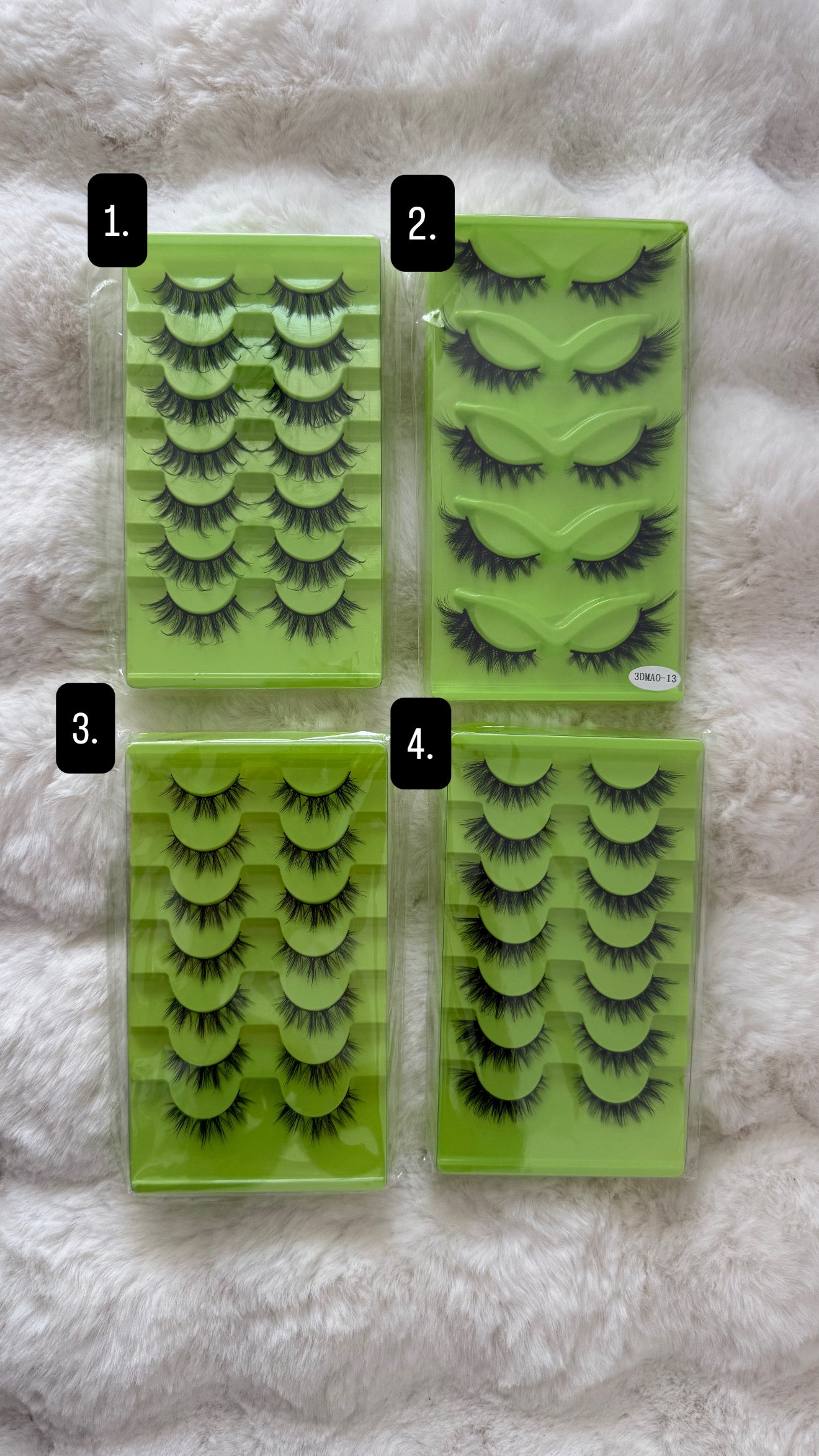 Wimpern Bundle – 4 Boxen, 4 Looks, je 7 Paar! ✨