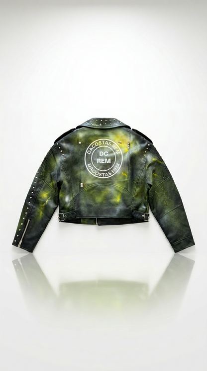DACOSTAS REM – Handgefertigte Statement Lederjacke S-M ✨