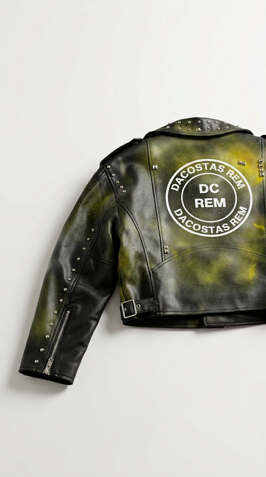 DACOSTAS REM – Handgefertigte Statement Lederjacke S-M ✨