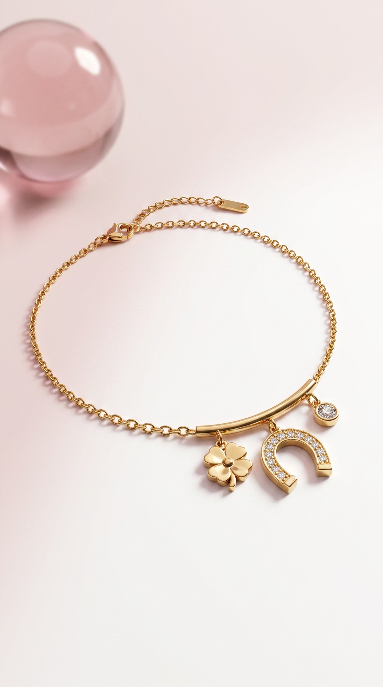 ✨ Lucky Charm Armband – Gold Edition ✨