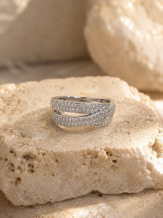 ✨ Edelstahl Zirkonia Ring Silber ✨