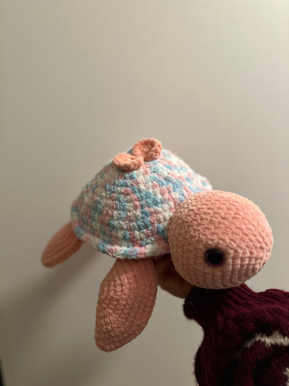 🐢 Rosa Häkel-Schildkröte – handgemacht & einzigartig