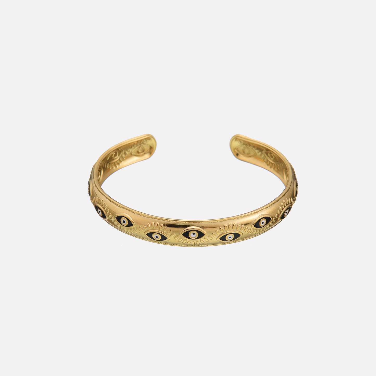 ✨ Evil Eye Armreif – Edelstahl Gold (in 1 Woche lieferbar)