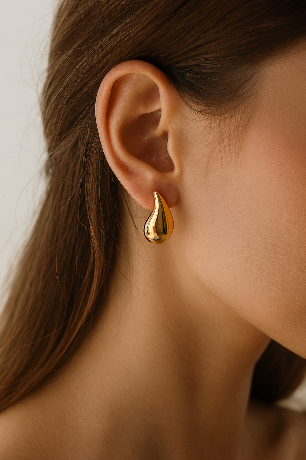 Edelstahl-Ohrringe „Golden Drop“ 💧