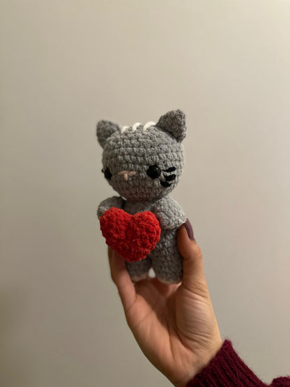 Gehäkelte Herz-Katze – liebevoll handgemacht 🧶💗