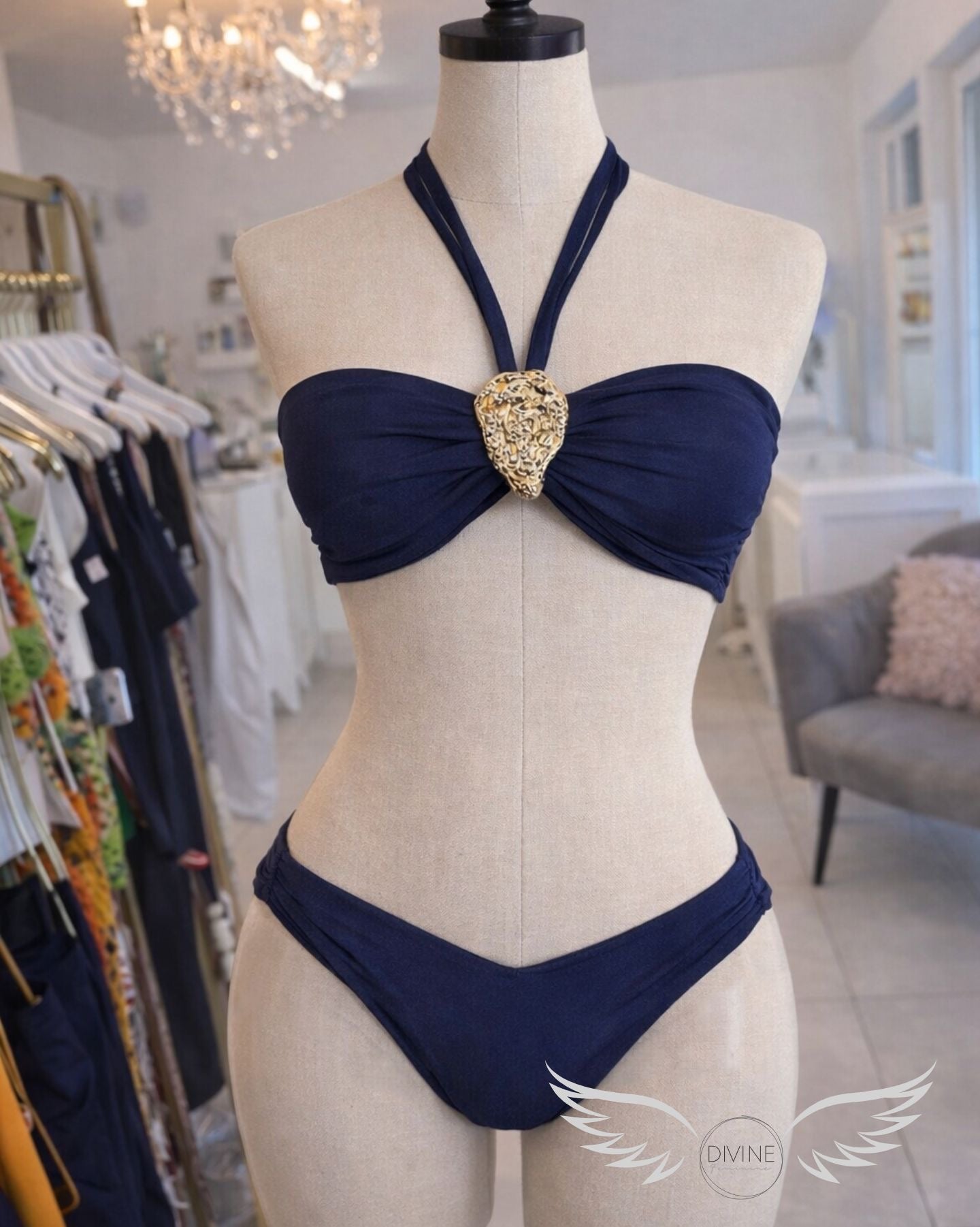 Bikini Blau/Schwarz s/m