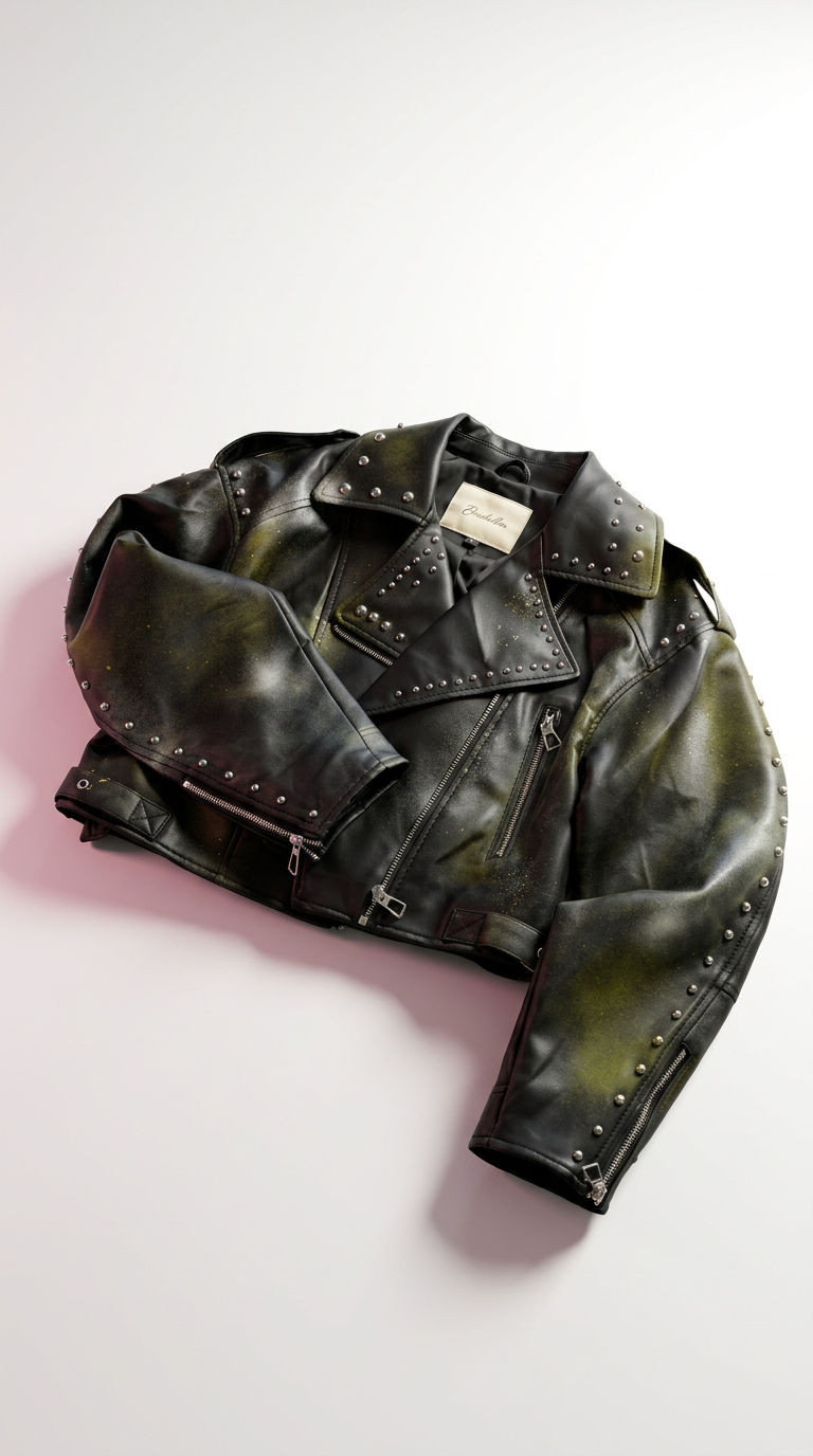 DACOSTAS REM – Handgefertigte Statement Lederjacke S-M ✨