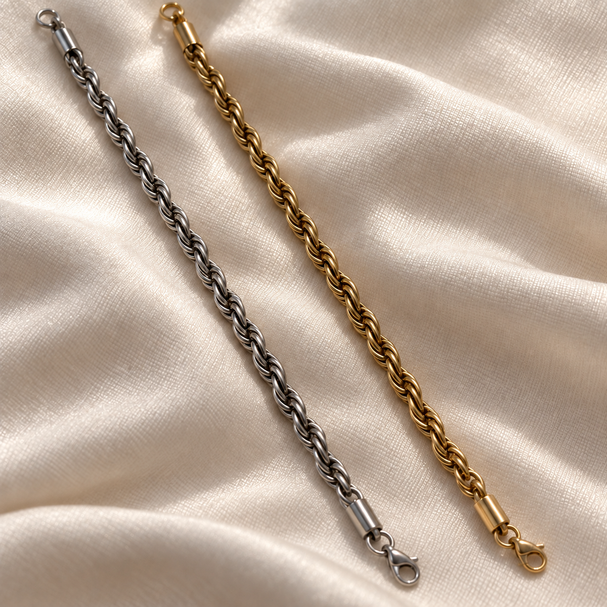 Klassisches Kordelarmband in Gold – Zeitlose Eleganz