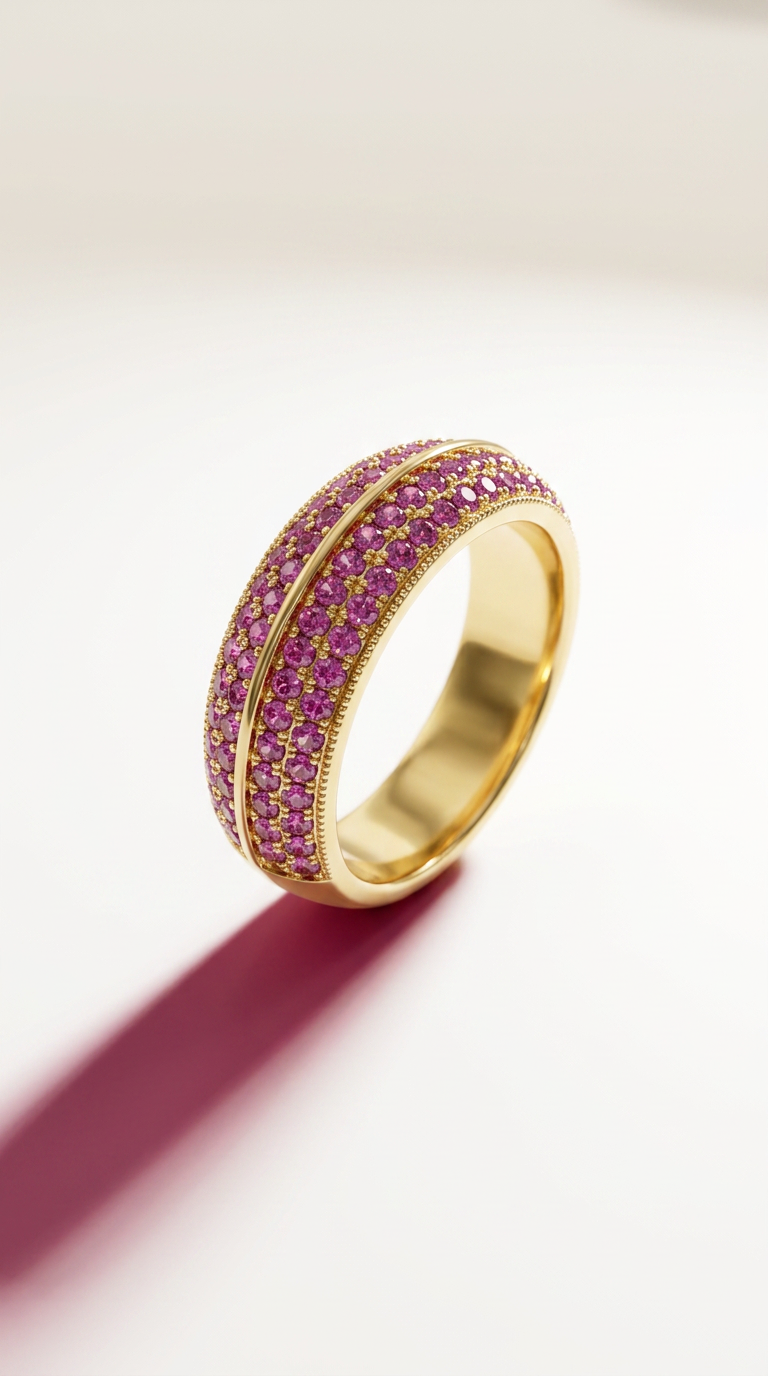 ✨ Pink/Grün Crystal Ring – Luxury Edition Gr. 6✨