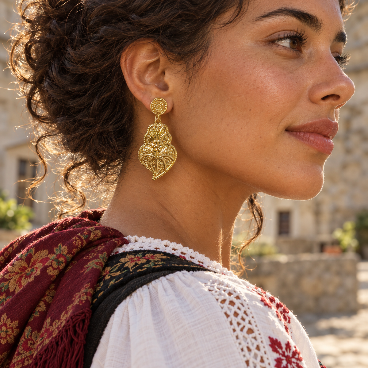 Ohrringe «Coração de Viana» – Portugiesische Eleganz