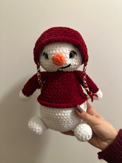 ❄️ Handgemachter Schneemann – Winterfreund mit Herz