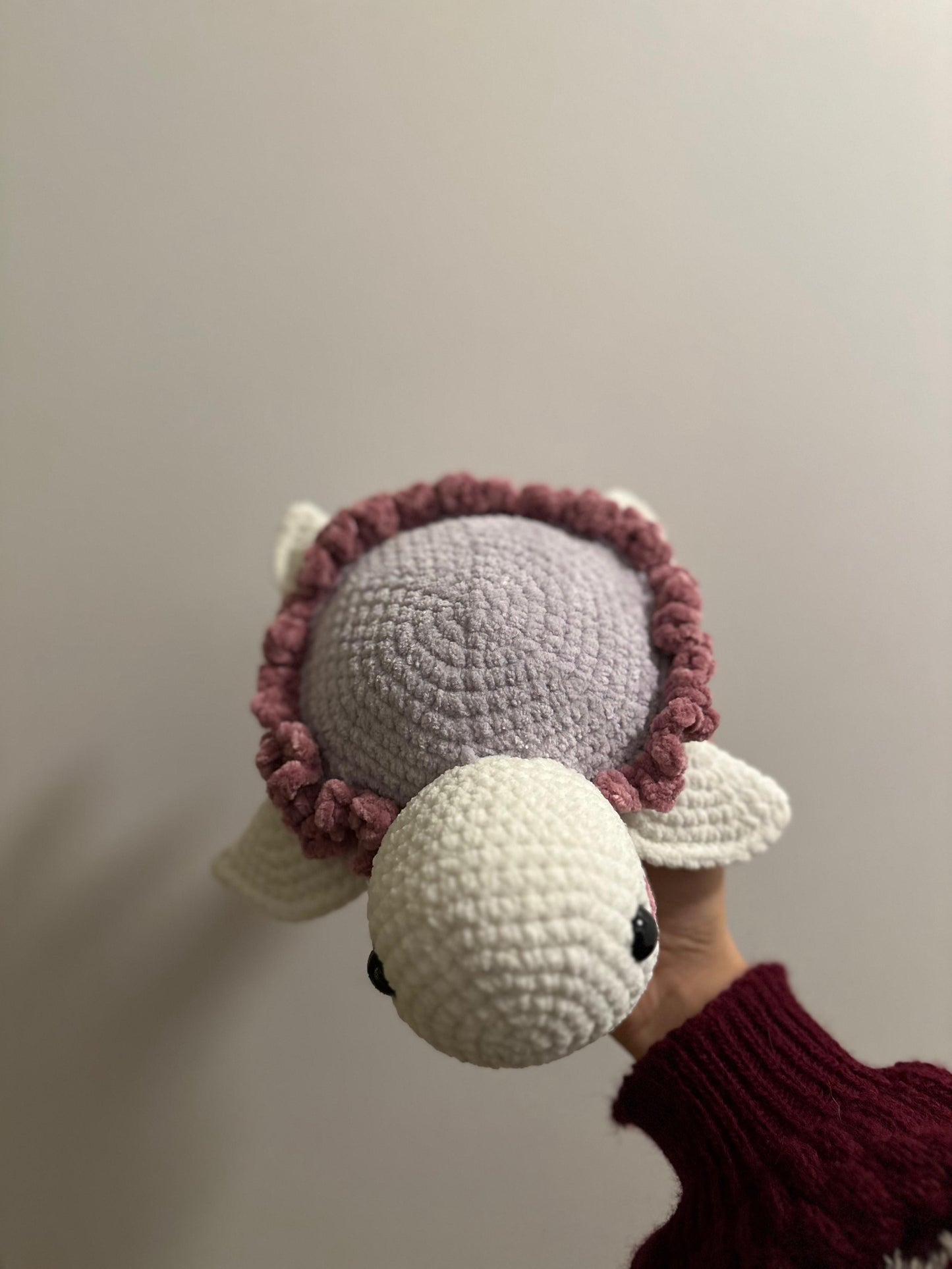 🐢 Handgemachte XL Schildkröte – mit Rüschendetail