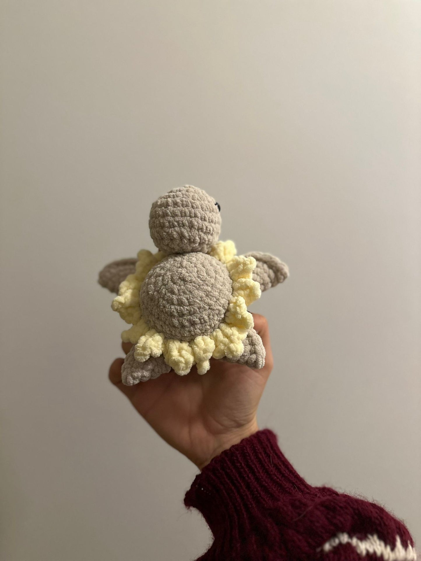 Gehäkelte Sonnenblumen-Schildkröte – Handgemacht & einzigartig