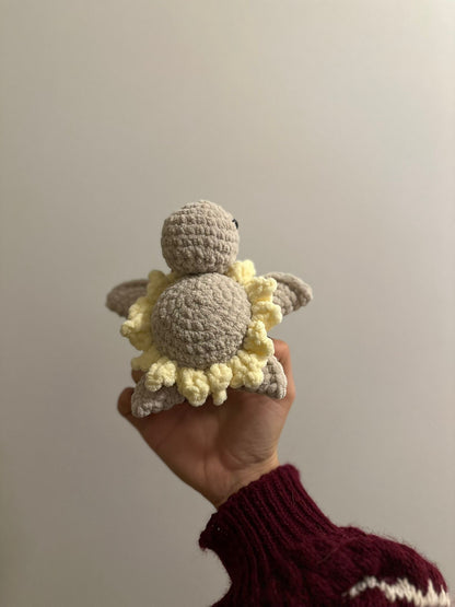 Gehäkelte Sonnenblumen-Schildkröte – Handgemacht & einzigartig