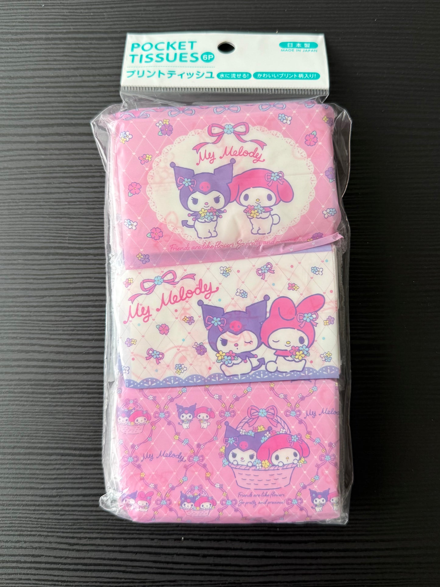 Sanrio My Melody & Kuromi Pocket Tissues (6er-Pack)