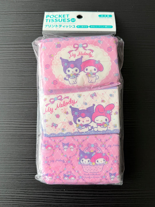 Sanrio My Melody & Kuromi Pocket Tissues (6er-Pack)