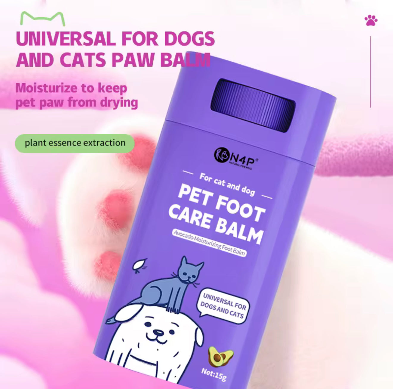 🐾 Pfotenpflege-Balsam für Hunde & Katzen – mit Avocado & Pflanzenextrakt