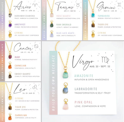 ✨ Zodiac Crystal Necklace – deine persönliche Sternzeichen-Halskette