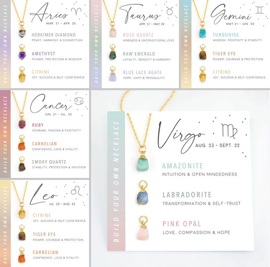 ✨ Zodiac Crystal Necklace – deine persönliche Sternzeichen-Halskette