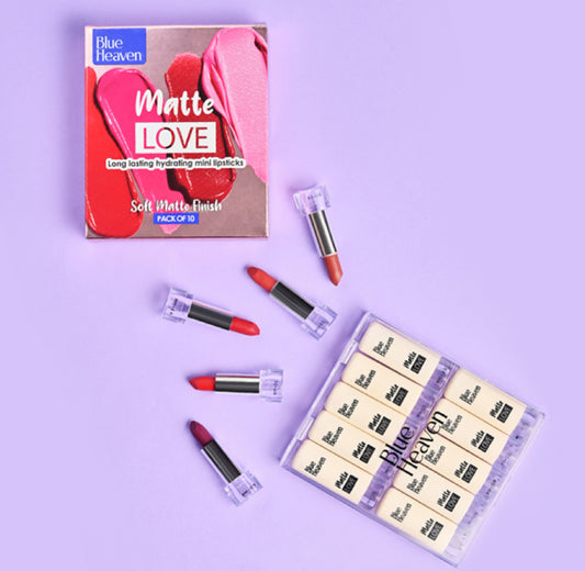 Blue Heaven – Matte Love Mini Lipsticks (10er-Set)