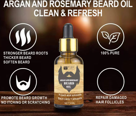Bartöl mit Rosmarin & Argan – Für volleren, gepflegten Bartwuchs