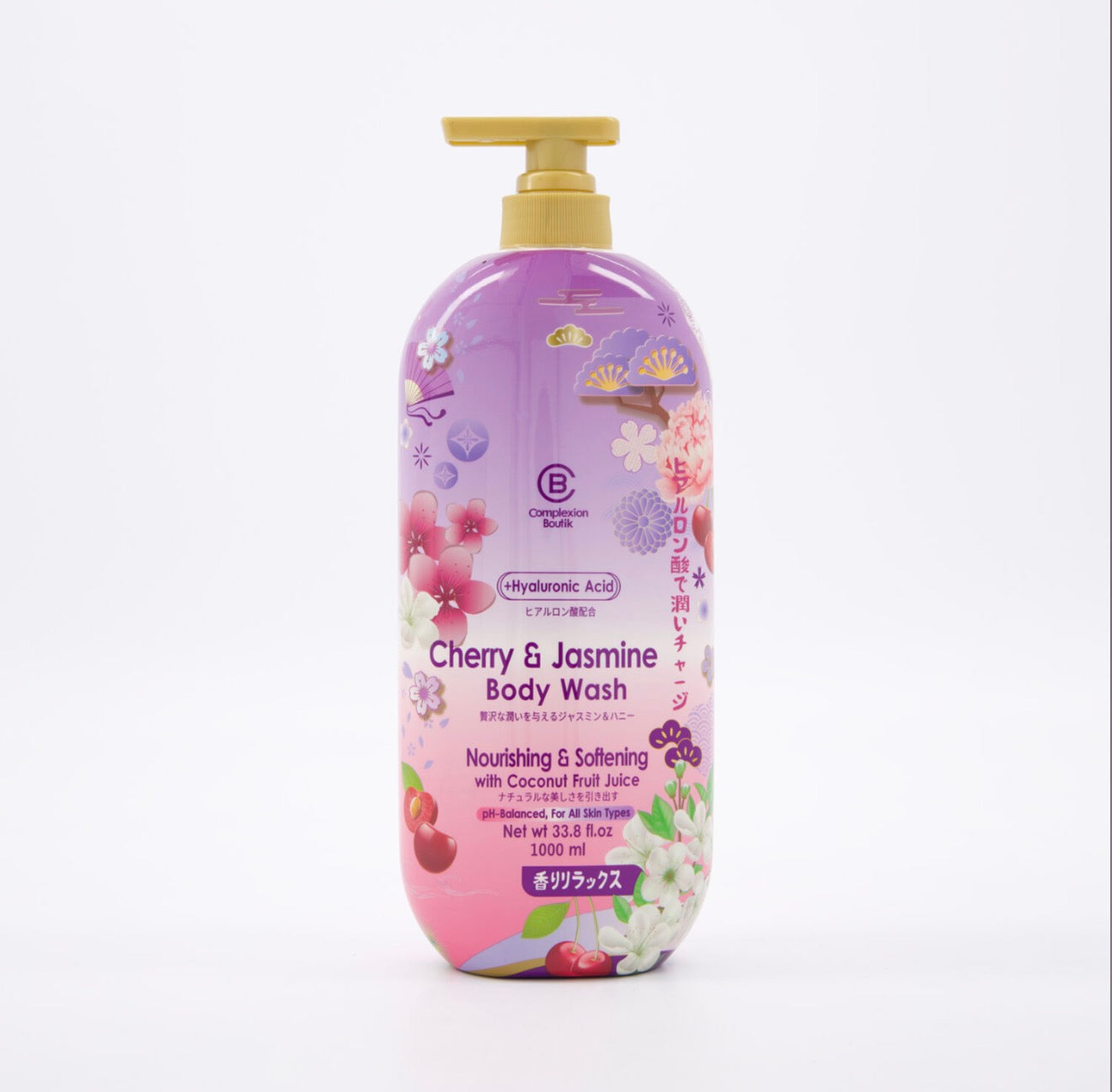Grapefruit/Cherry Body Wash 1L mit Hyaluronsäure – Erfrischend & Feuchtigkeitsspendend 🇯🇵