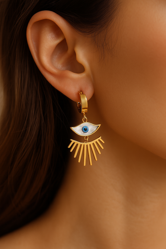 Evil Eye Ohrringe aus Edelstahl – Schutz & Style in einem ✨
