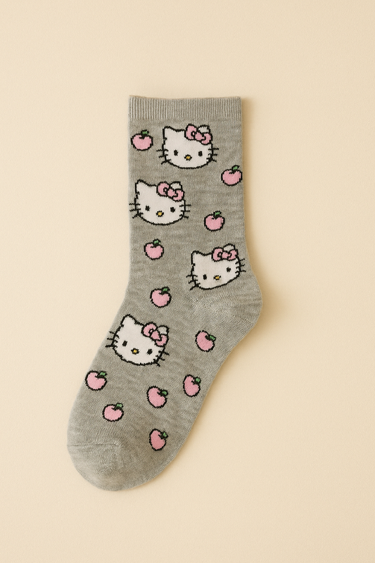 🧦 Hello Kitty Socken – 3er Pack (Größe US 4–10)