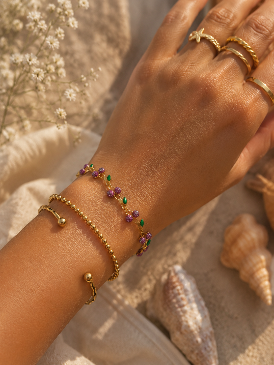 Kirschblüten-Armband – Funkelnde Eleganz