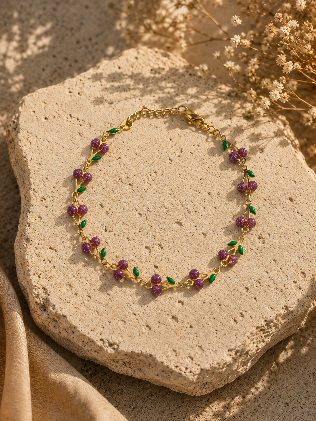 Kirschblüten-Armband – Funkelnde Eleganz