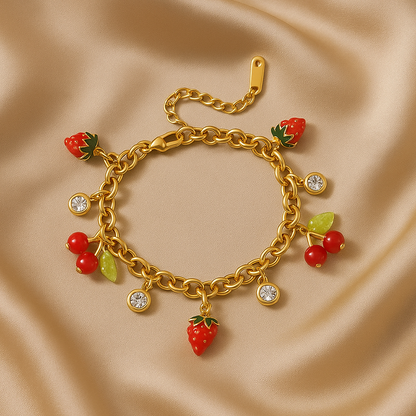 Fruchtiges Edelstahl-Armband 🍓🍒