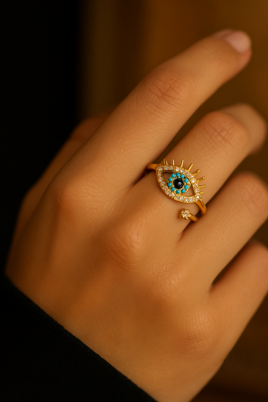 Edelstahl-Ring – Eye Design 👁️✨