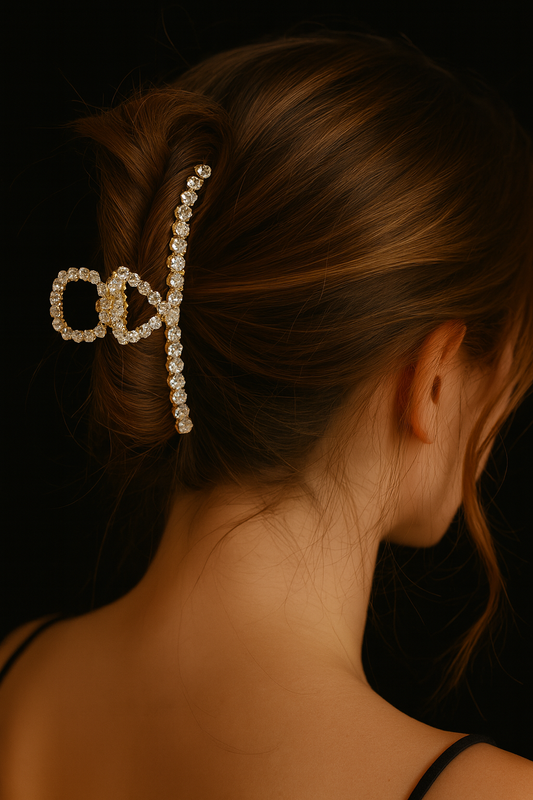 Luxuriöse Strass-Haarspange – glamourös & stabil
