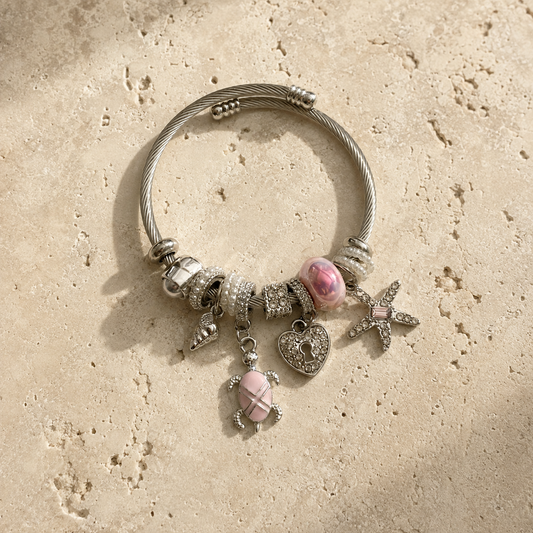 ROSA OCEAN BLUSH CHARM BRACELET
