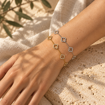 Sparkling Clover Armband