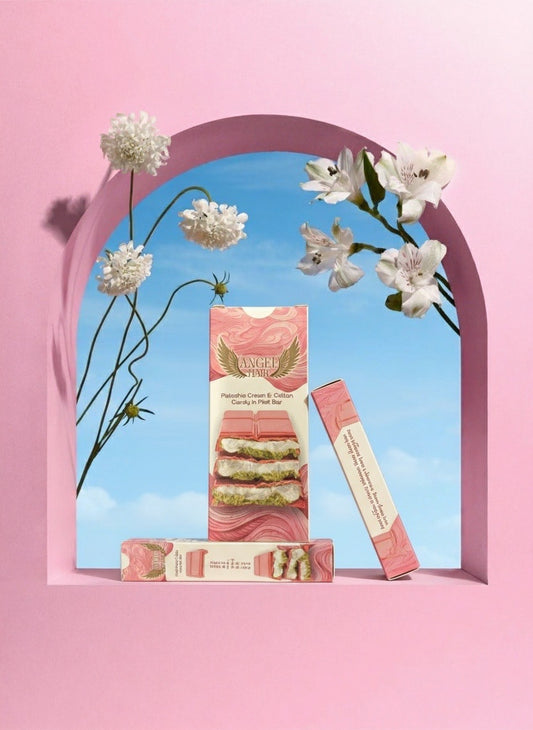 🍫 Angel Hair – Pistachio Cream & Cotton Candy Pink Bar
