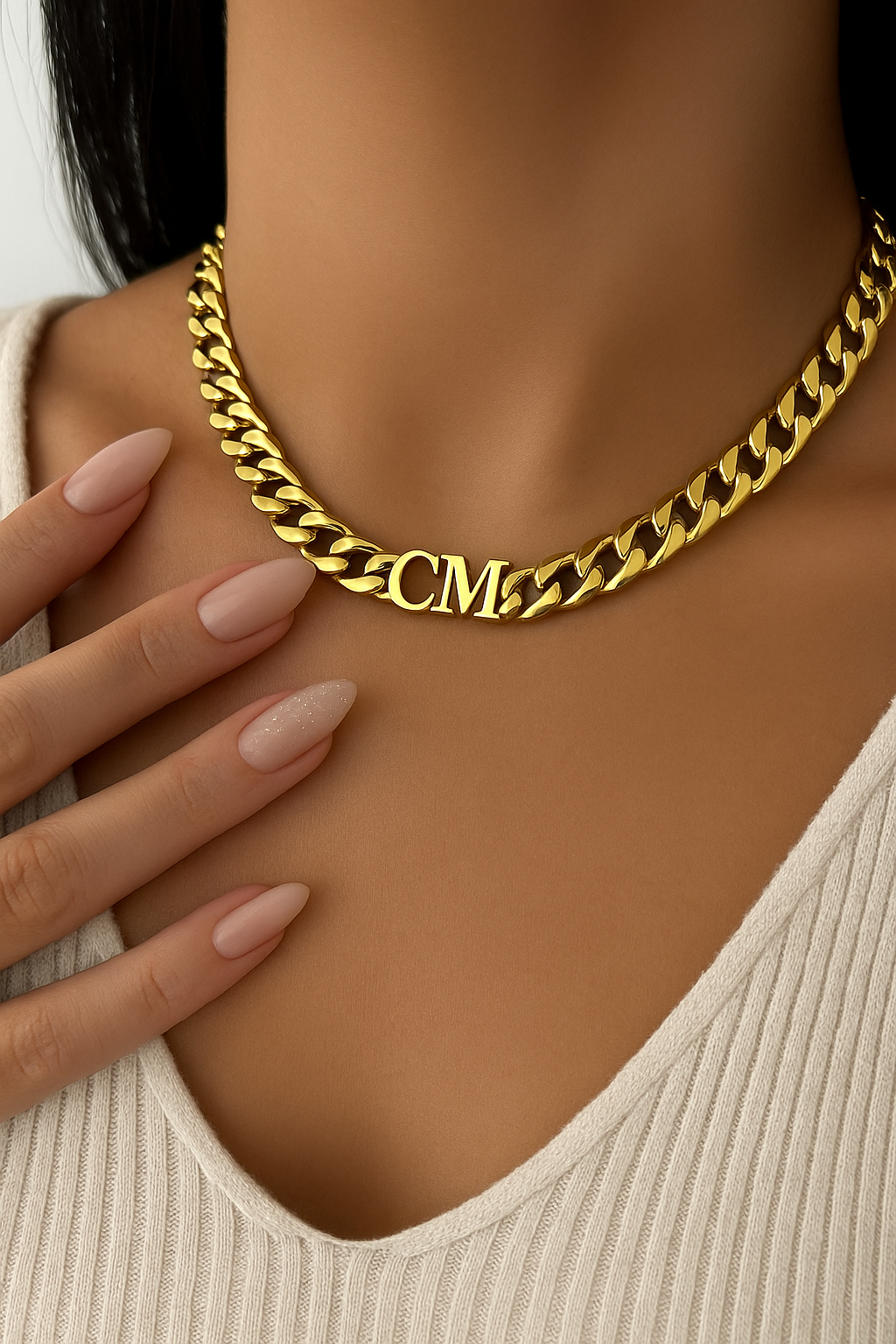 ✨ Personalisierte 18K vergoldete Kette – mit deinen 2 Wunschbuchstaben in Gold oder Silber ✨