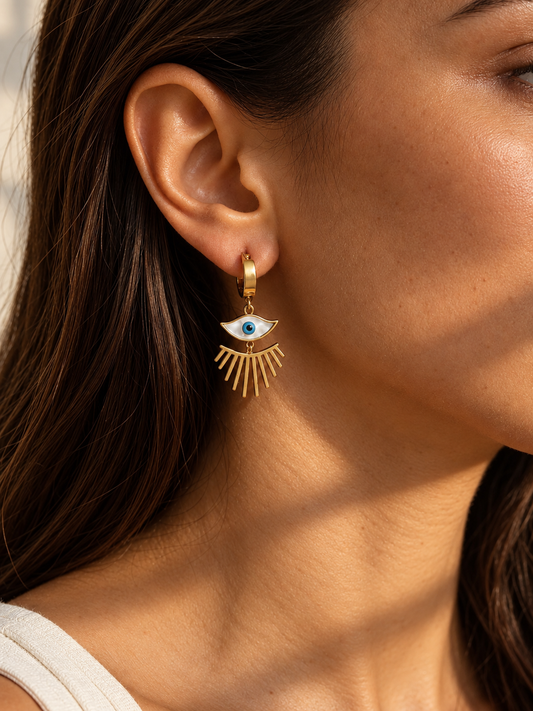 Evil Eye Ohrringe aus Edelstahl – Schutz & Style in einem ✨