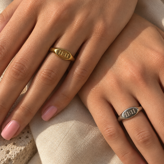 11:11 Ring – Edelstahl Gold & Silber